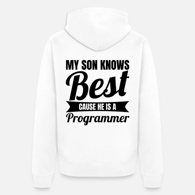 Programmeur Son - Veste à capuche bio Premium Unisexe - blanc