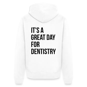 Dentist - Unisex Premium Organic Zip Hoodie - white - Back - Thijin (182cm)