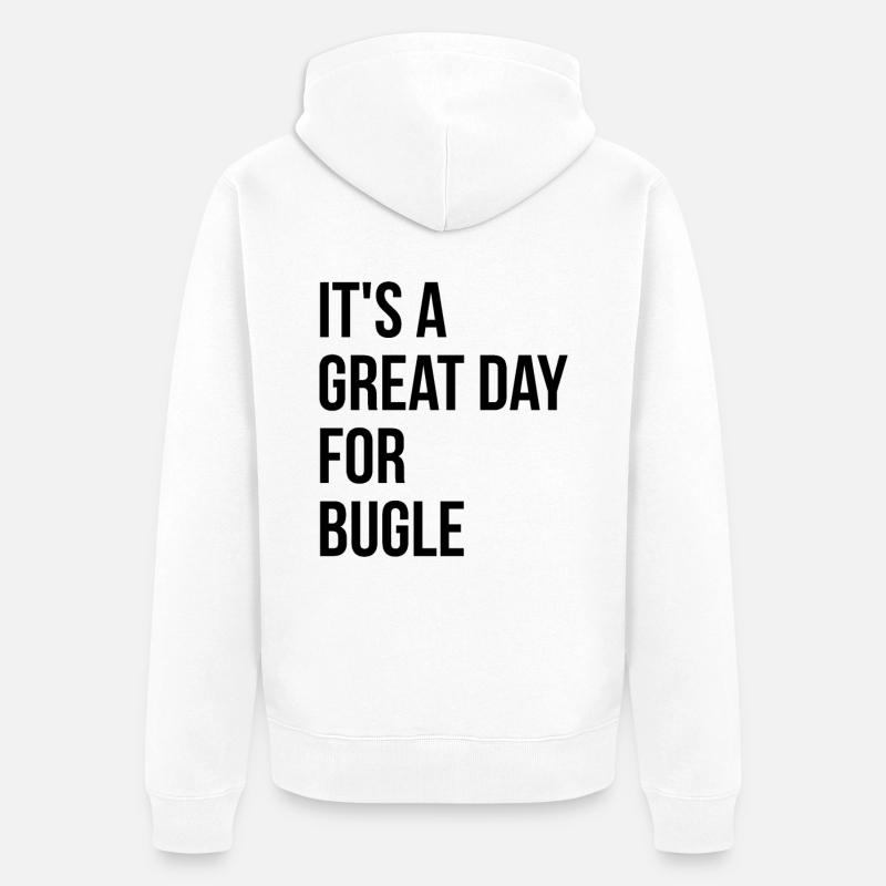 Bugle - Veste à capuche bio Premium Unisexe - blanc