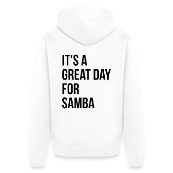 Samba - Veste à capuche bio Premium Unisexe - blanc - Dos - Thijin (182cm)