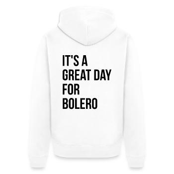Boléro Boléro Boléro - Veste à capuche bio Premium Unisexe - blanc - Dos - Thijin (182cm)