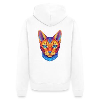 Ocicat Chat domestique race dessin animé Kawaii Animal Pe - Veste à capuche bio Premium Unisexe - blanc - Dos - Thijin (182cm)