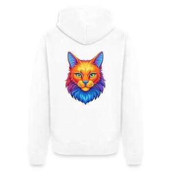 Bobtail américain chat race dessin animé Kawaii Animal P - Veste à capuche bio Premium Unisexe - blanc - Dos - Thijin (182cm)