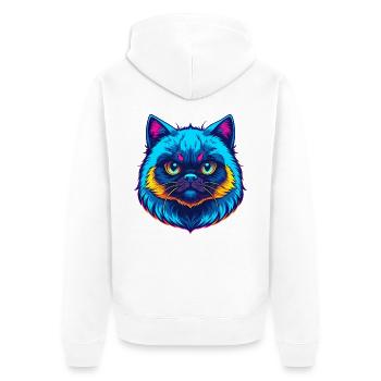 Himalaya Katze Rasse Karikatur Kawaii Tier Haustier - Unisex Premium Bio Zip Hoodie - Weiß - Hinten - Thijin (182cm)