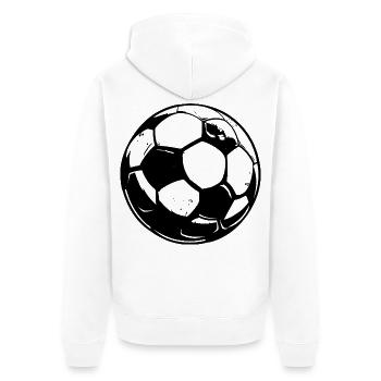 Football Sketch - Unisex Premium Organic Zip Hoodie - white - Back - Thijin (182cm)