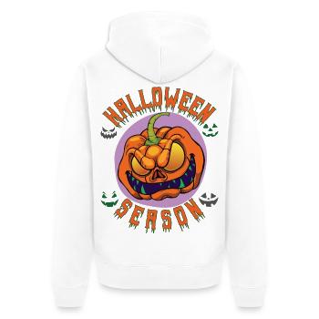 Halloween Season - Unisex Premium Organic Zip Hoodie - white - Back - Thijin (182cm)