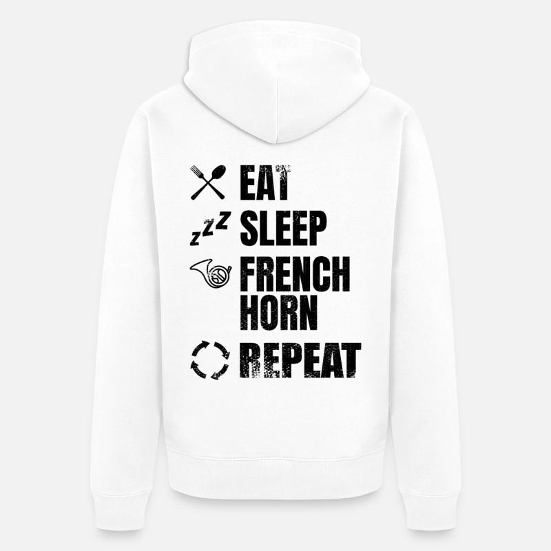 Routine du corniste - Veste à capuche bio Premium Unisexe - blanc