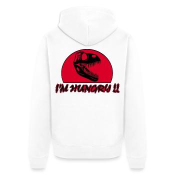 La faim du tyrannosaure - Veste à capuche bio Premium Unisexe - blanc - Dos - Thijin (182cm)