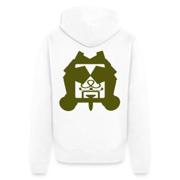 Mr. Dot - Unisex Premium Organic Zip Hoodie - white - Back - Thijin (182cm)