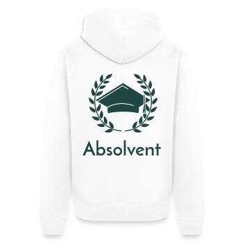 Célébrez votre remise de diplôme - Veste à capuche bio Premium Unisexe - blanc - Dos - Thijin (182cm)
