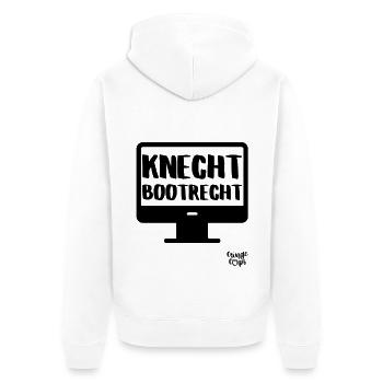 Knecht Bootrecht - Unisex Premium Bio Zip Hoodie - Weiß - Hinten - Thijin (182cm)
