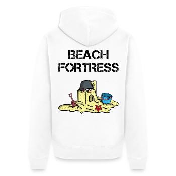 Forteresse de la plage - Veste à capuche bio Premium Unisexe - blanc - Dos - Thijin (182cm)