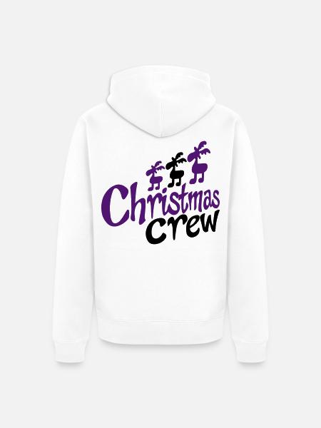 funny team at Christmas - Unisex Premium Organic Zip Hoodie - white