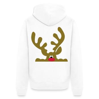Lustige Geschenke zu Weihnachten - Unisex Premium Bio Zip Hoodie - Weiß - Hinten - Thijin (182cm)