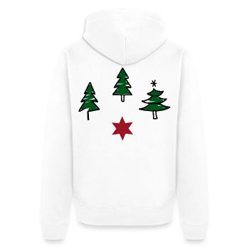 Design pour Noël - Veste à capuche bio Premium Unisexe - blanc - Dos - Thijin (182cm)