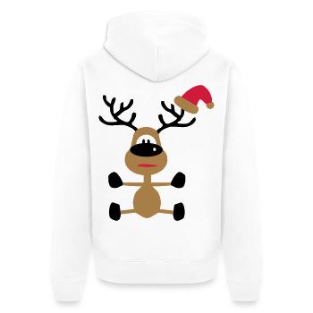 Funny gifts for Christmas - Unisex Premium Organic Zip Hoodie - white - Back - Thijin (182cm)