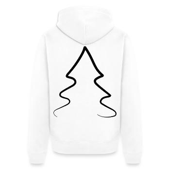Tannenbaum zu Weihnachten - Unisex Premium Bio Zip Hoodie - Weiß - Hinten - Thijin (182cm)
