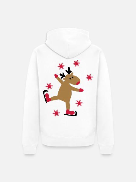 Great sticker for Christmas - Unisex Premium Organic Zip Hoodie - white