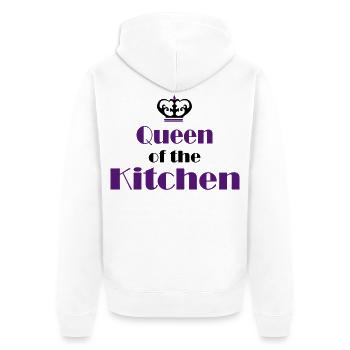 Tablier de cuisine femme - Veste à capuche bio Premium Unisexe - blanc - Dos - Thijin (182cm)