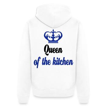 Geschenke für eine Köchin - Unisex Premium Bio Zip Hoodie - Weiß - Hinten - Thijin (182cm)