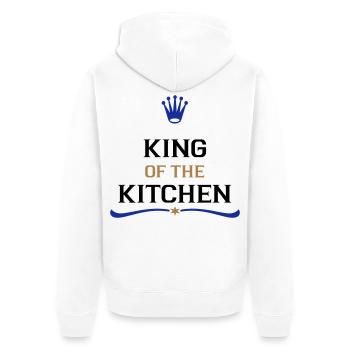 Funny Gifts for Men - Unisex Premium Organic Zip Hoodie - white - Back - Thijin (182cm)