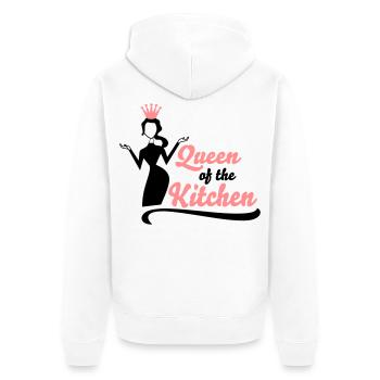 Cadeaux amusants pour les femmes qui aiment cuisiner - Veste à capuche bio Premium Unisexe - blanc - Dos - Thijin (182cm)