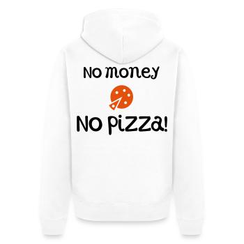 dictons amusants pizza - Veste à capuche bio Premium Unisexe - blanc - Dos - Thijin (182cm)