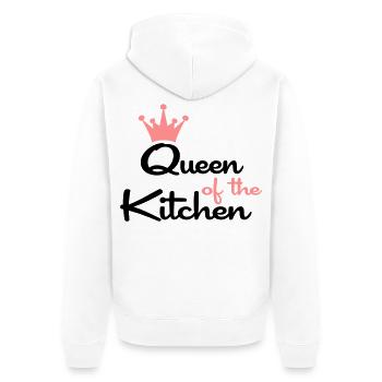 T-Shirts für Frauen die gern kochen - Unisex Premium Bio Zip Hoodie - Weiß - Hinten - Thijin (182cm)