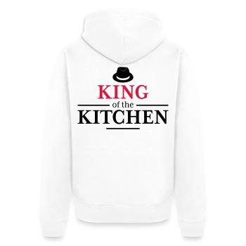 Men's Cooking Apron - Unisex Premium Organic Zip Hoodie - white - Back - Thijin (182cm)