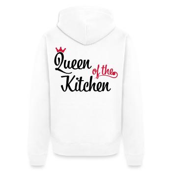 Lustige Weihnachtsgeschenke für Frauen die kochen - Unisex Premium Bio Zip Hoodie - Weiß - Hinten - Thijin (182cm)