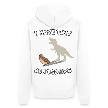 J’ai de minuscules dinosaures - un design de caille drôle - Veste à capuche bio Premium Unisexe - blanc - Dos - Thijin (182cm)