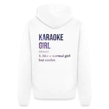 Karaoke - Unisex Premium Bio Zip Hoodie - Weiß - Hinten - Thijin (182cm)