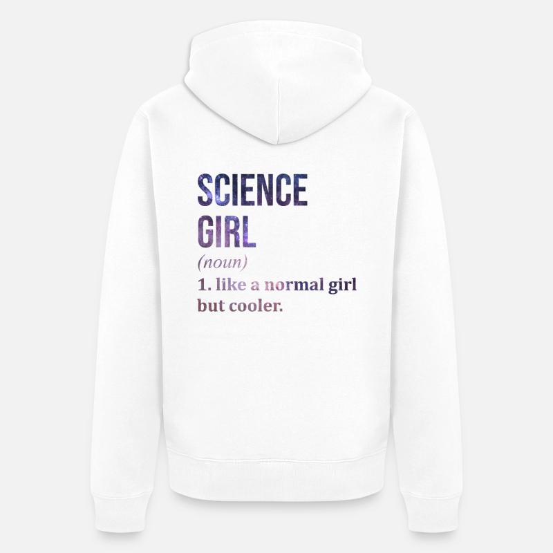 science - Veste à capuche bio Premium Unisexe - blanc