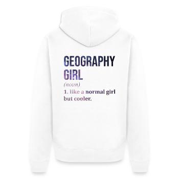 Geography - Unisex Premium Organic Zip Hoodie - white - Back - Thijin (182cm)