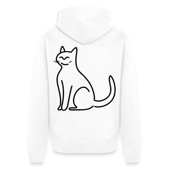 Chat - Veste à capuche bio Premium Unisexe - blanc - Dos - Thijin (182cm)
