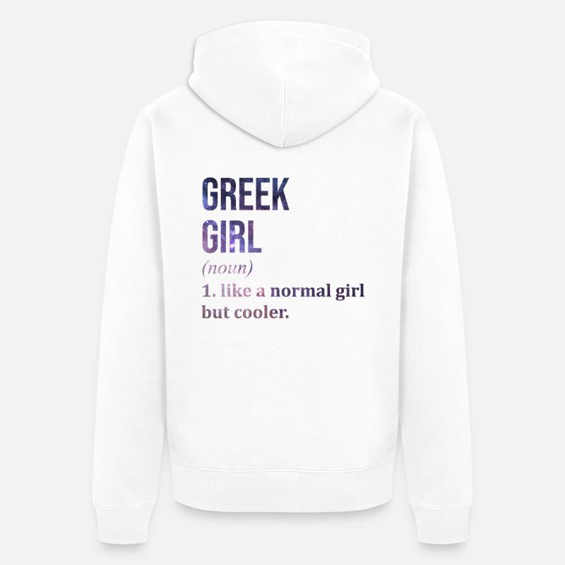 Grèce - Veste à capuche bio Premium Unisexe - blanc