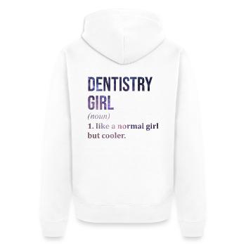 Dentist - Unisex Premium Organic Zip Hoodie - white - Back - Thijin (182cm)