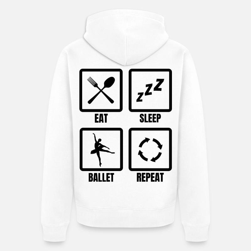 Routine de ballet - Veste à capuche bio Premium Unisexe - blanc