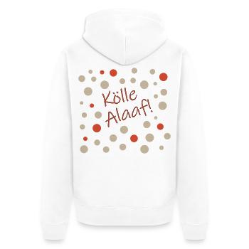 Kölle Alaaf - Unisex Premium Bio Zip Hoodie - Weiß - Hinten - Thijin (182cm)
