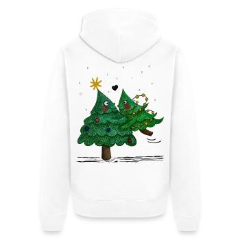 De jolis sapins de Noël - Veste à capuche bio Premium Unisexe - blanc - Dos - Thijin (182cm)