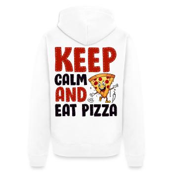 illustration ludique de cuisine de pizza - Veste à capuche bio Premium Unisexe - blanc - Dos - Thijin (182cm)