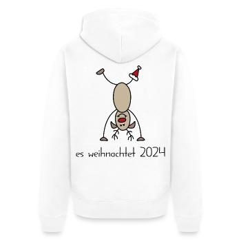 Christmas 2024 - Unisex Premium Organic Zip Hoodie - white - Back - Thijin (182cm)
