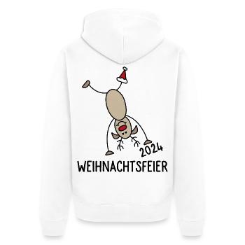 Fête de Noël 2024 - Veste à capuche bio Premium Unisexe - blanc - Dos - Thijin (182cm)