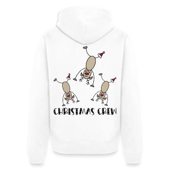 Fêter Noël en groupe - Veste à capuche bio Premium Unisexe - blanc - Dos - Thijin (182cm)