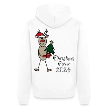 Christmas Crew 2024 - Unisex Premium Bio Zip Hoodie - Weiß - Hinten - Thijin (182cm)