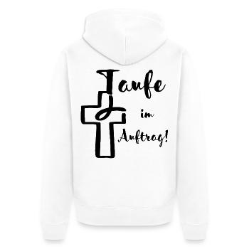 Baptism on behalf of the fish dips into the cross Baptismal feast - Unisex Premium Organic Zip Hoodie - white - Back - Thijin (182cm)