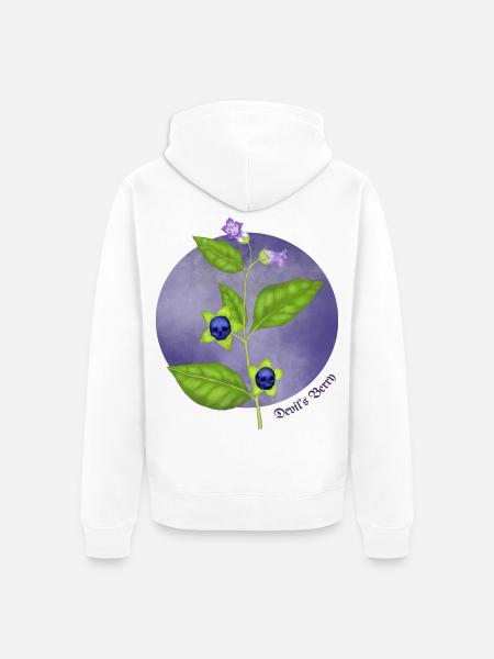 Devil's Berry - Unisex Premium Organic Zip Hoodie - white