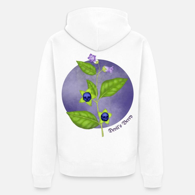 Teufelsbeere - Unisex Premium Bio Zip Hoodie - Weiß