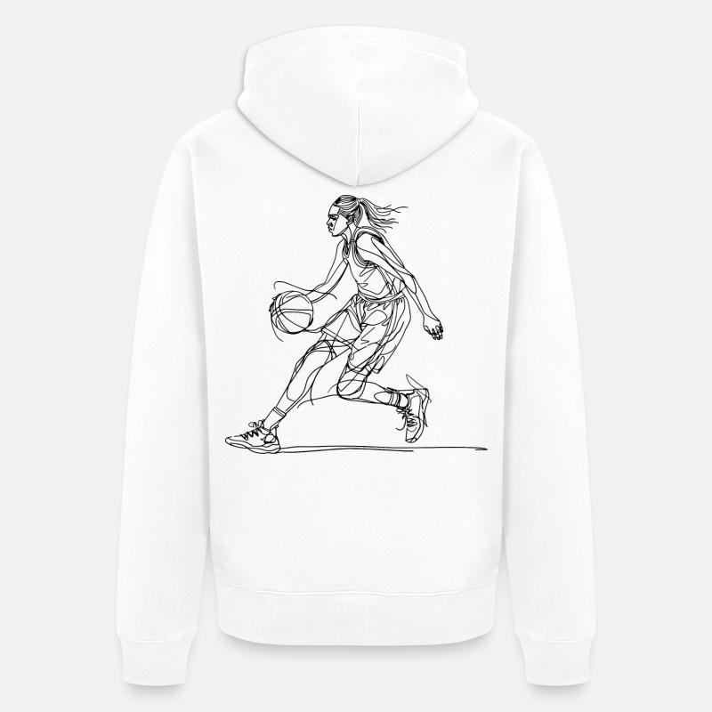 Basketteur - Veste à capuche bio Premium Unisexe - blanc