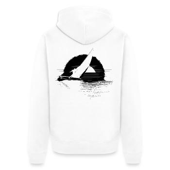 Planche à voile - Veste à capuche bio Premium Unisexe - blanc - Dos - Thijin (182cm)